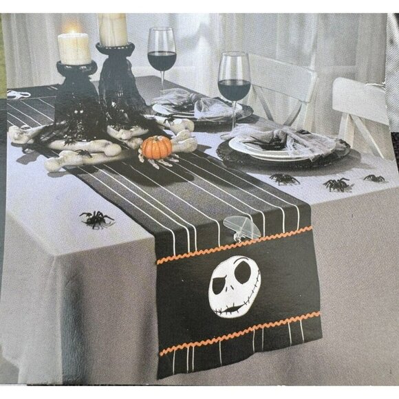 Nightmare Before Christmas Movie Jack Halloween Party Decoration Table Runner - Picture 1 of 5